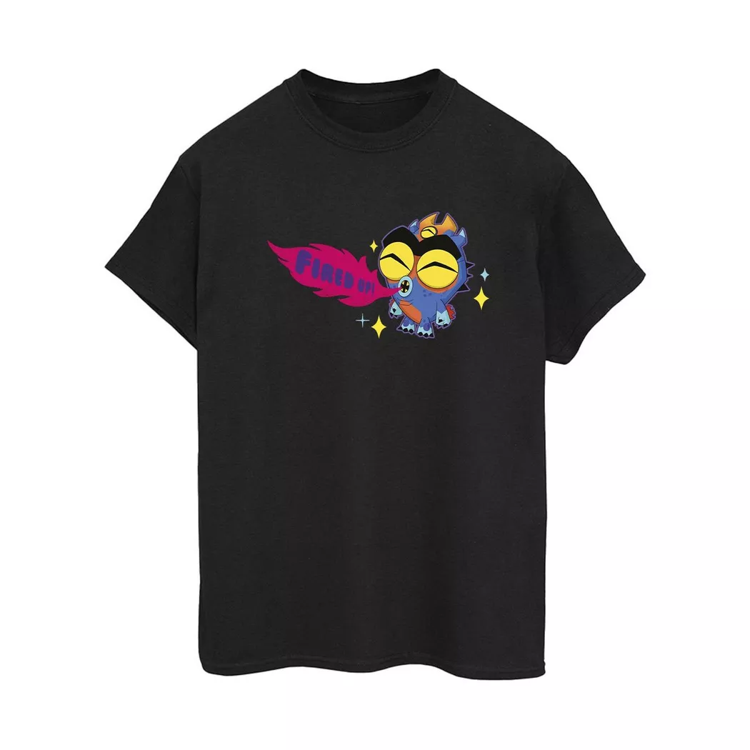 Disney - Big Hero 6 Fired Up TShirt, für Damen, Schwarz, Größe XL