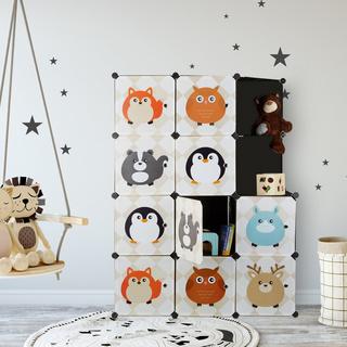 B2X Etagère pour chambre d'enfant avec motifs animaliers  