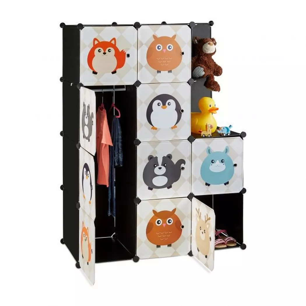 B2X - Mensola per la cameretta dei bambini con motivi di animali, 48cm