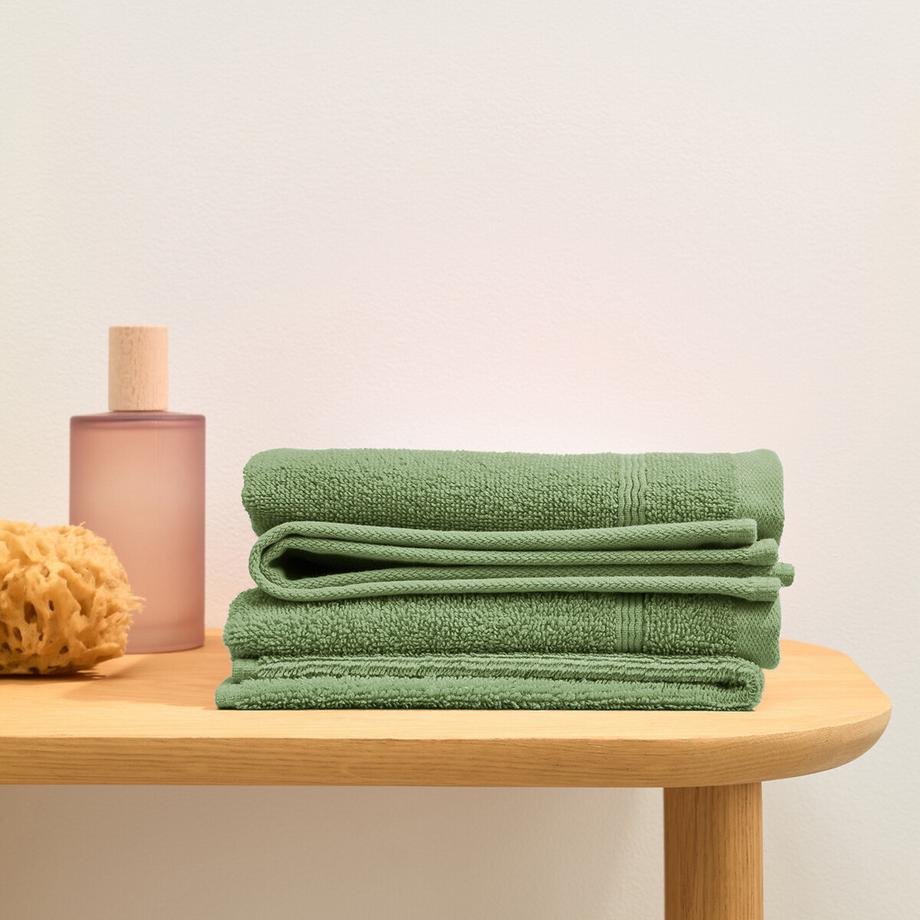 La Redoute Intérieurs Lot 4 serviettes d'invité éponge 600 g/m²  