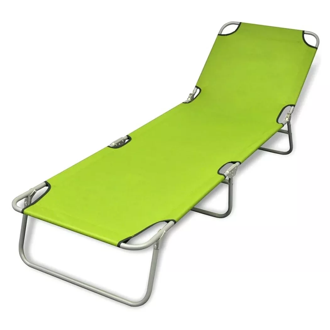 VidaXL - Chaise longue tissu, One Size, Vert