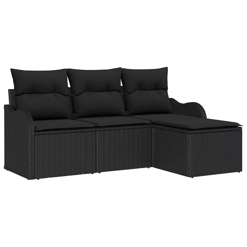 VidaXL - Seduta Modulare All'aperto Polyrattan, One Size, Nero