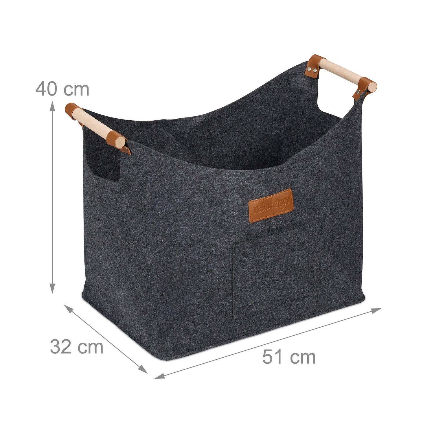 Northix Holzkorb aus Filz  