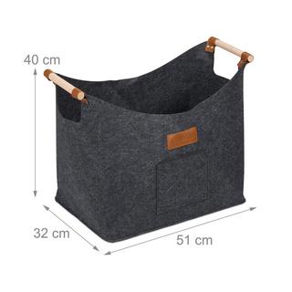 Northix Holzkorb aus Filz  