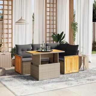 VidaXL set divano da giardino Polirattan  