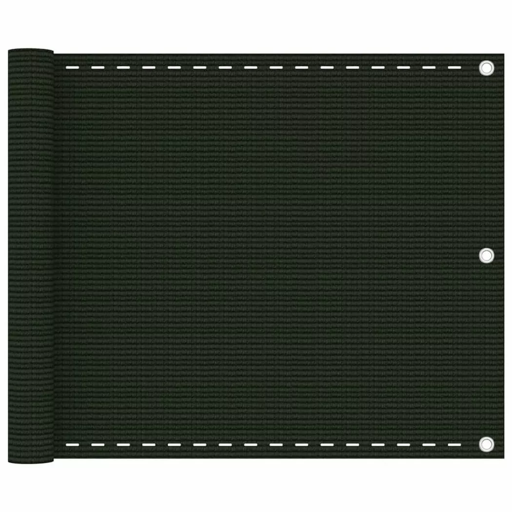 vidaXL Balkon-Sichtschutz Dunkelgrün 75x500 cm HDPE