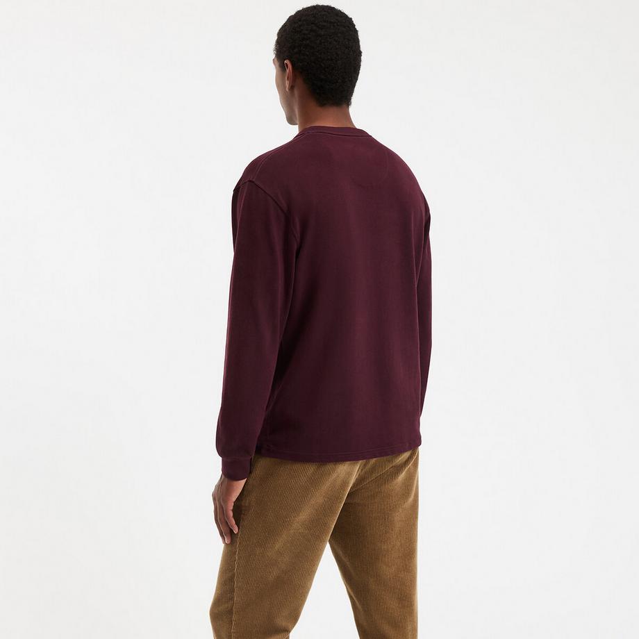 La Redoute Collections Langarm T-Shirt Dicke Baumwolle Weicher Griff  