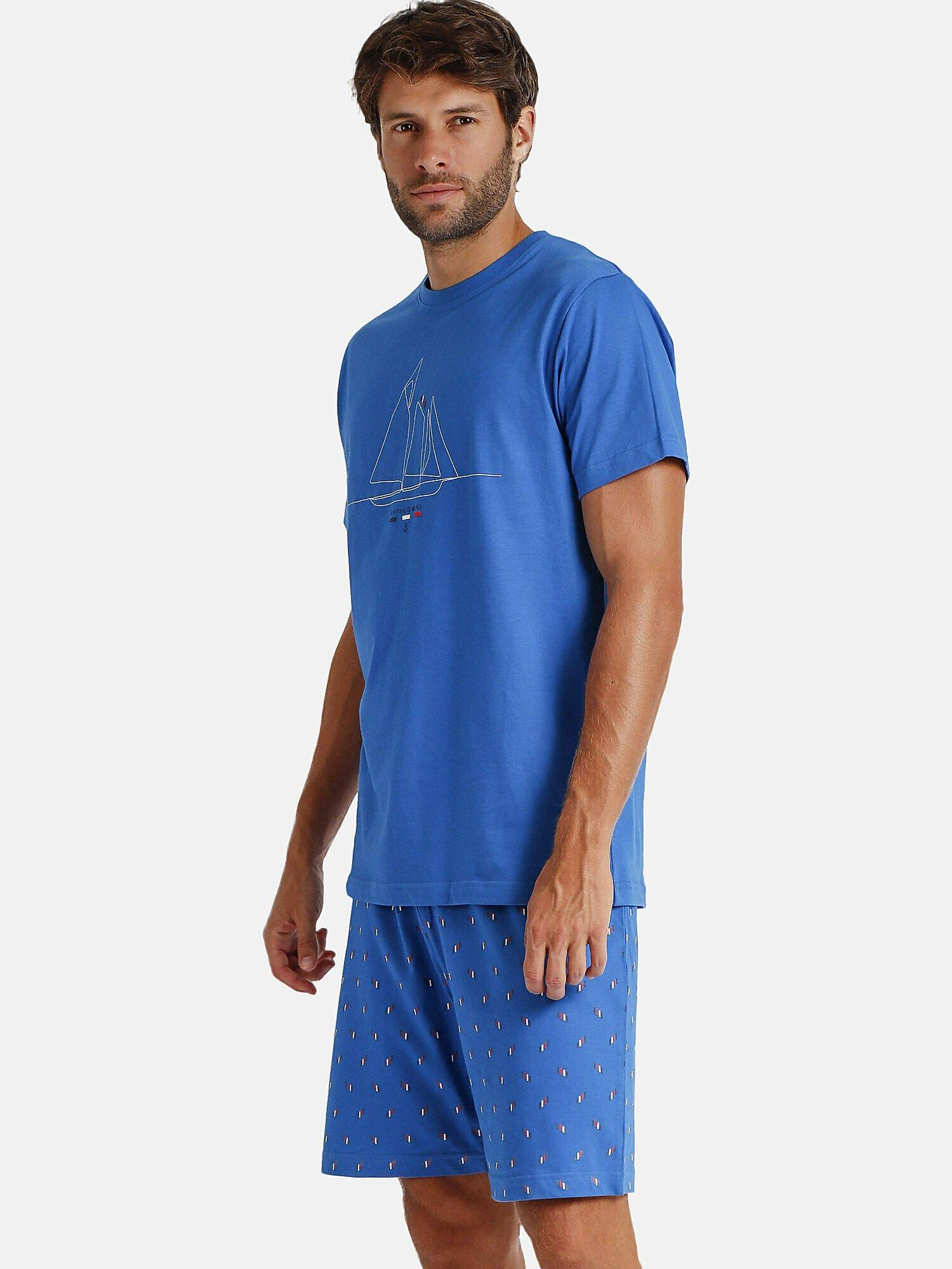 Admas  Pyjama tenue d'intérieur short t-shirt Sailing Antonio Miro 