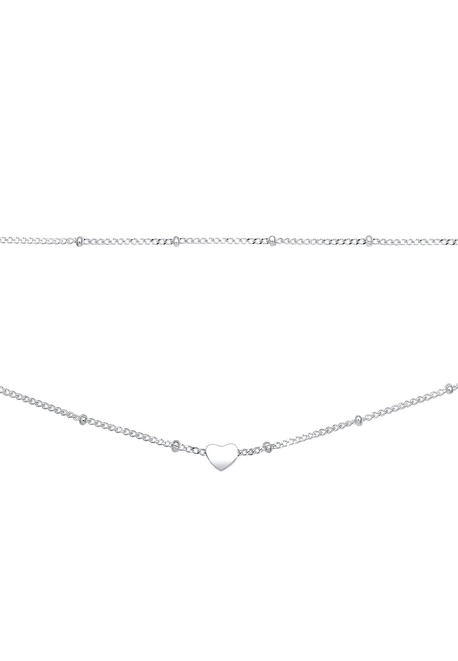 Elli  Halskette Choker Layer Herz 