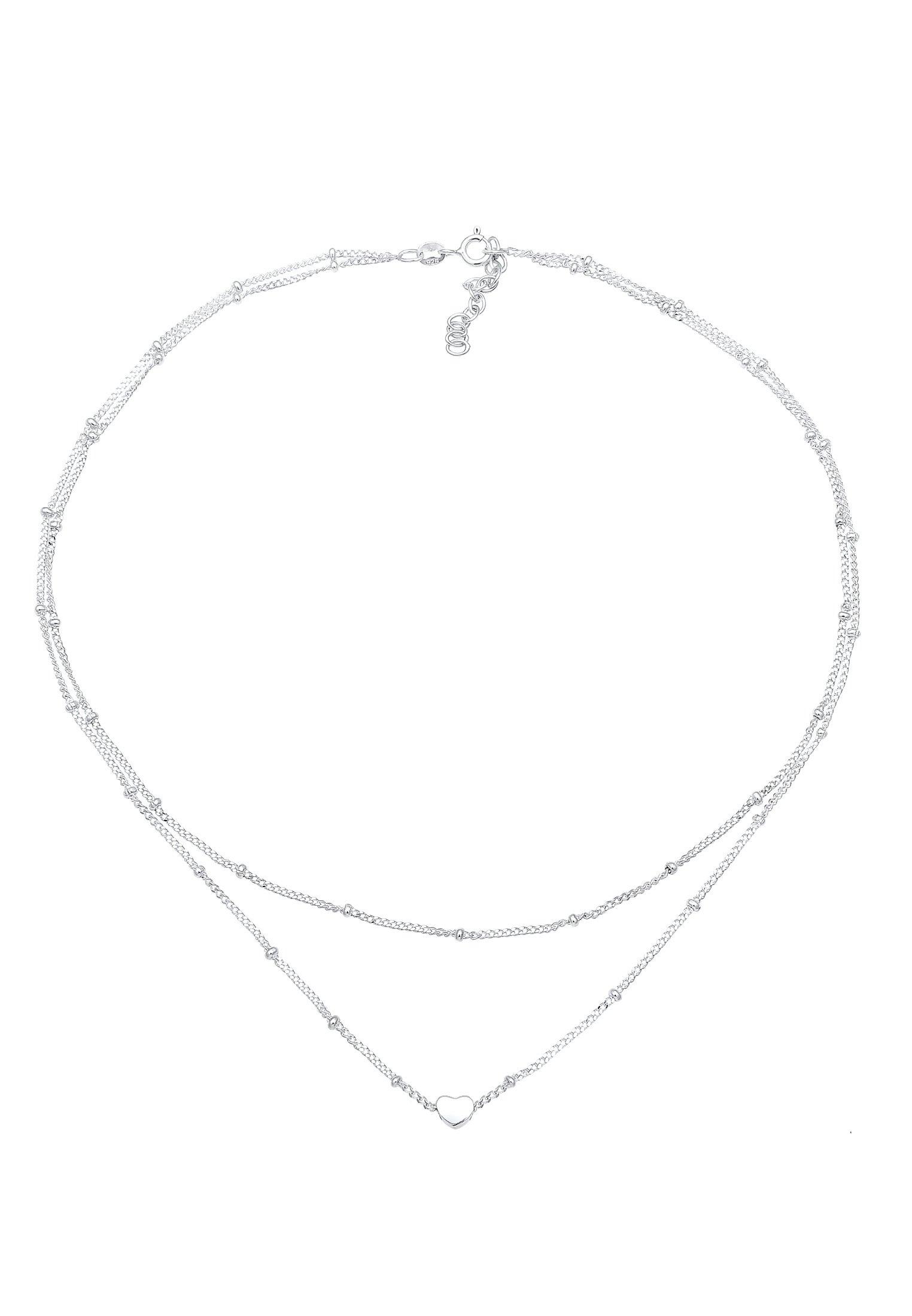 Elli  Halskette Choker Layer Herz 