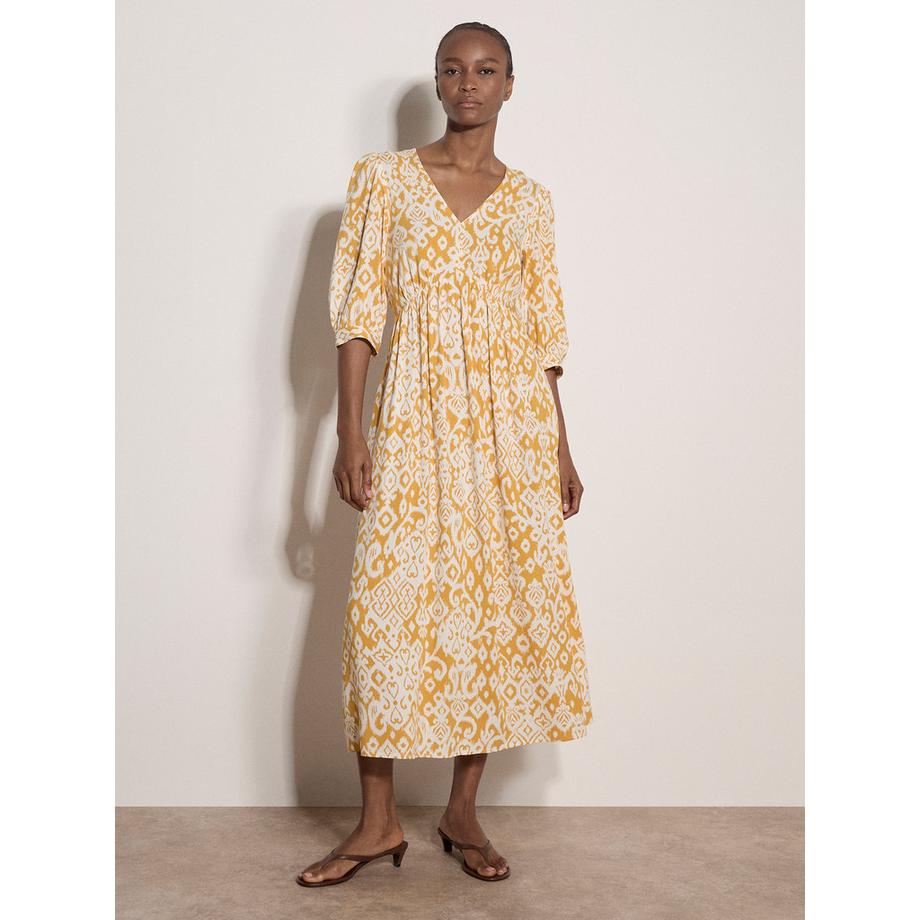 Robe midi en ikat