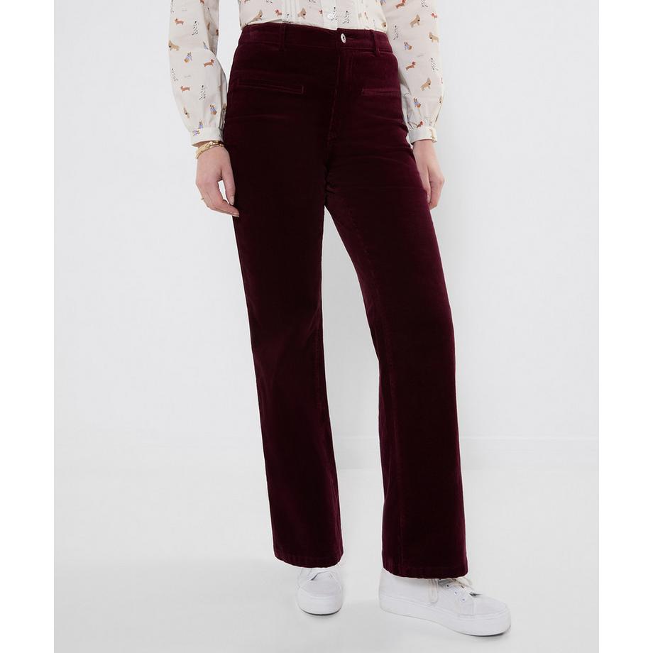 Pantalon Jambes Larges en Velours Côtelé Indé