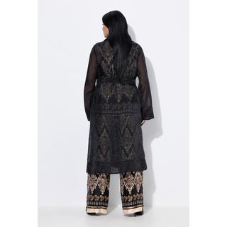 Ulla Popken A-Linie Organza Mantel mit Reverskragen  