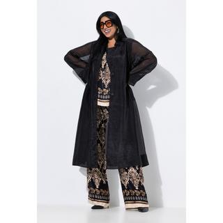 Ulla Popken A-Linie Organza Mantel mit Reverskragen  