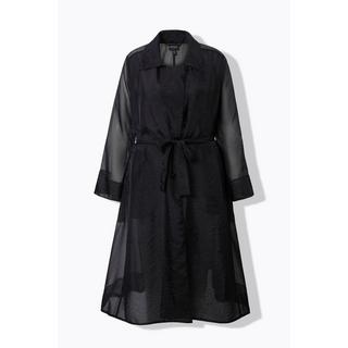 Ulla Popken A-Linie Organza Mantel mit Reverskragen  