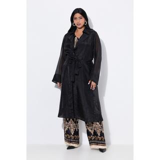 Ulla Popken A-Linie Organza Mantel mit Reverskragen  