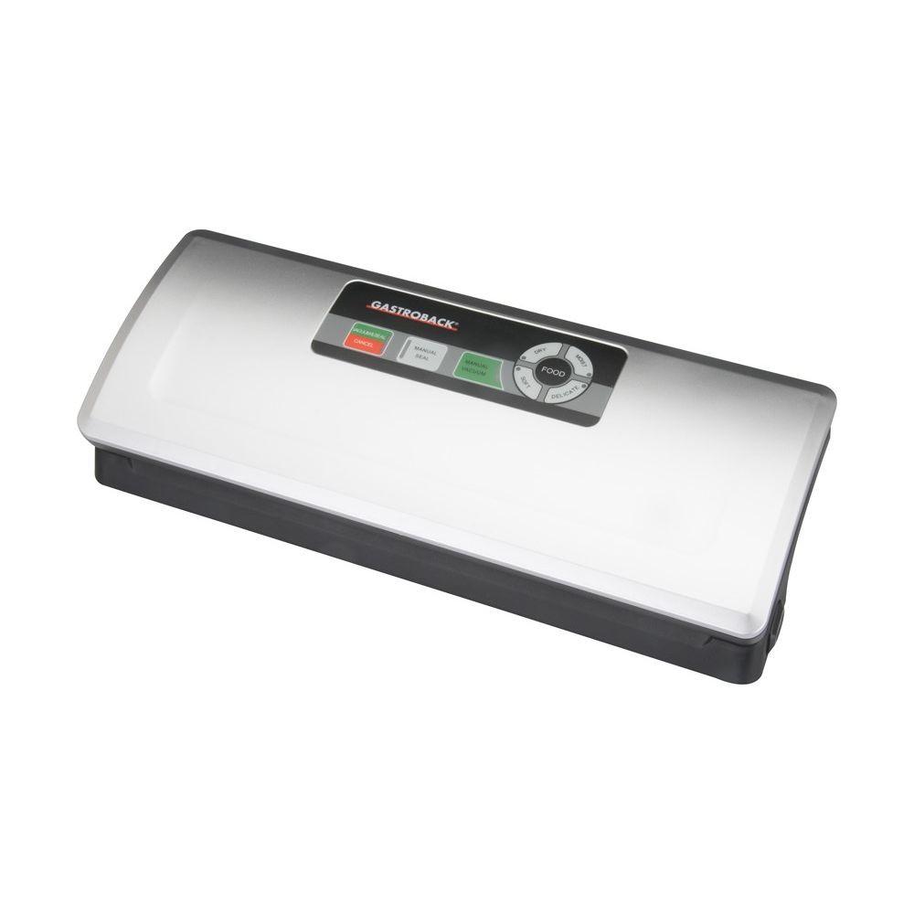 E+P Elektrik GASTROBACK DESIGN PLUS MACCHINA PER SOTTOVUOTO 750 MBAR NERO, ARGENTO  
