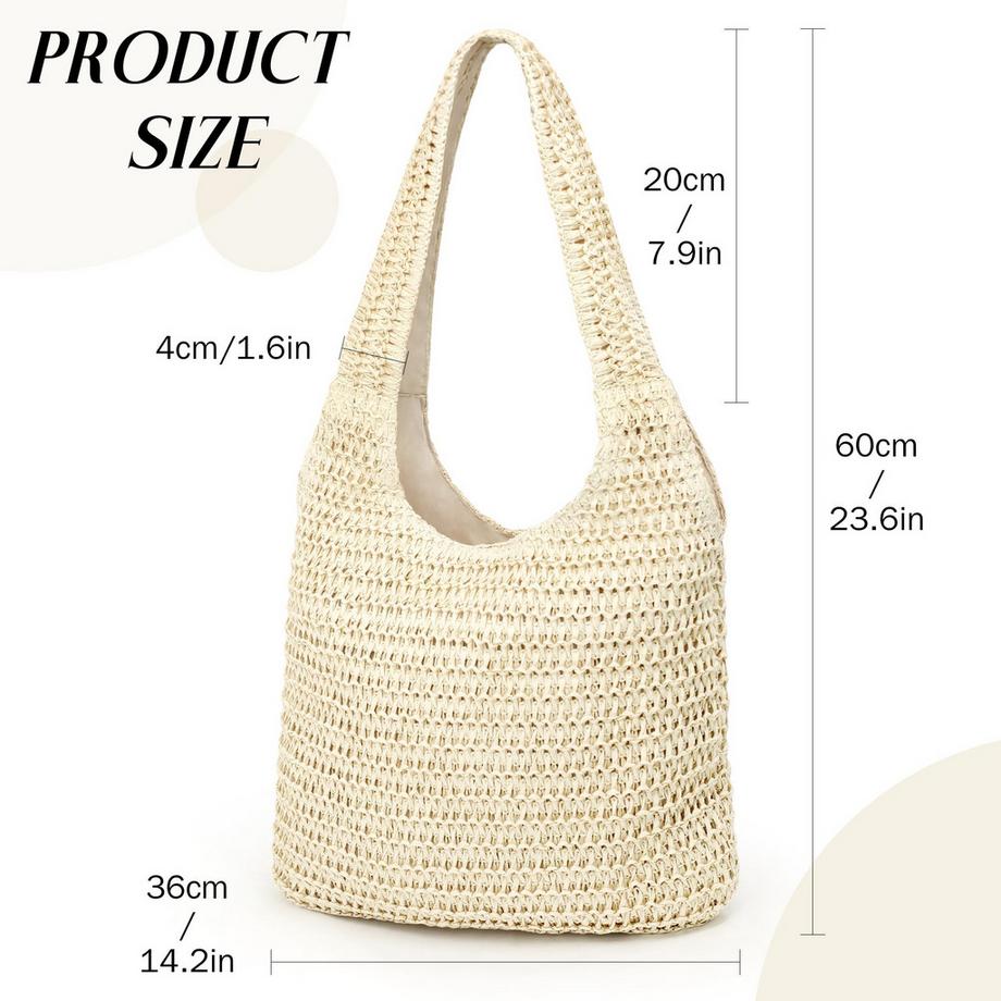 Only-bags.store Gestrickte Strandtasche für Sommerreisen  