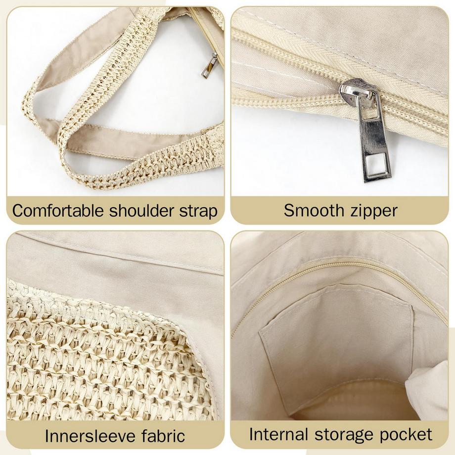 Only-bags.store Gestrickte Strandtasche für Sommerreisen  