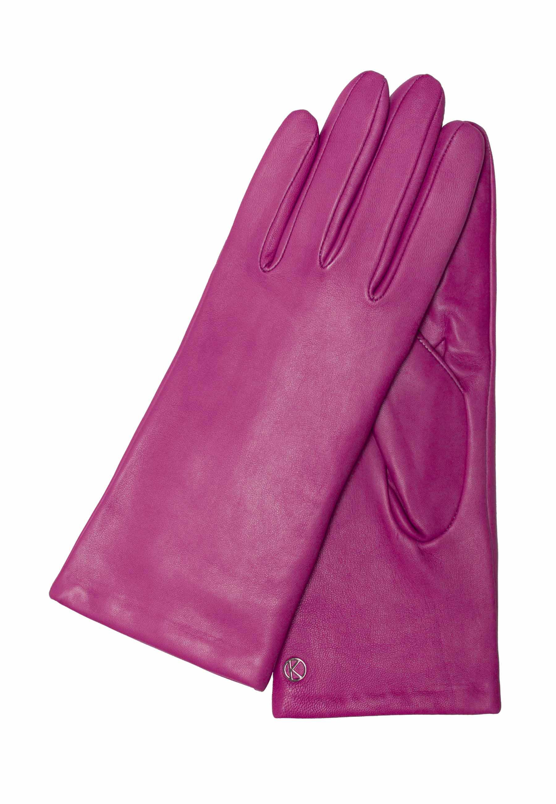 KESSLER  Gants longs élégants "AVA Touch" en cuir d'agneau premium avec fonction tactile et doublure en cachemire 