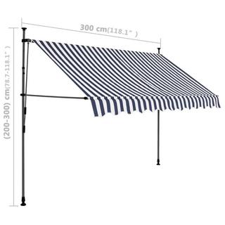 VidaXL Auvent rétractable tissu  