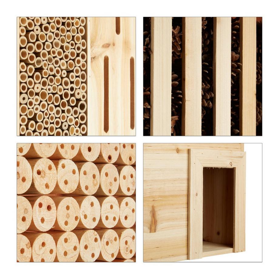 B2X Insektenhotel Natur XXL mit Igelhaus  