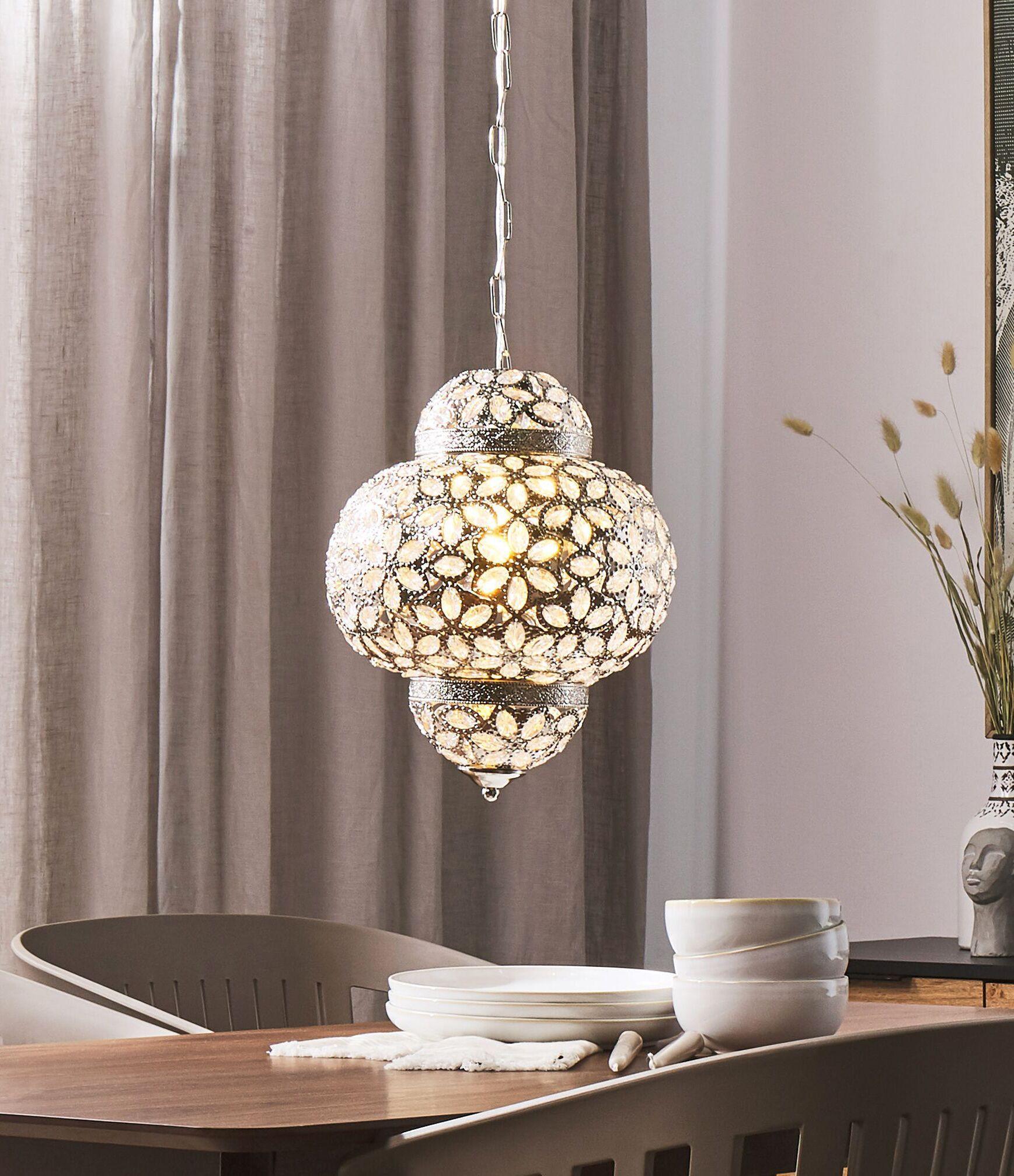 Beliani Lampe suspension en Métal Glamour BANDAMA  