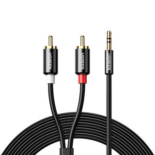 UGREEN  Cavo adattatore audio Ugreen mini jack da 3,5 mm a 2RCA, 1,5 m - nero 