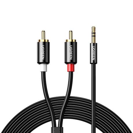 UGREEN  Cavo adattatore audio Ugreen mini jack da 3,5 mm a 2RCA, 1,5 m - nero 