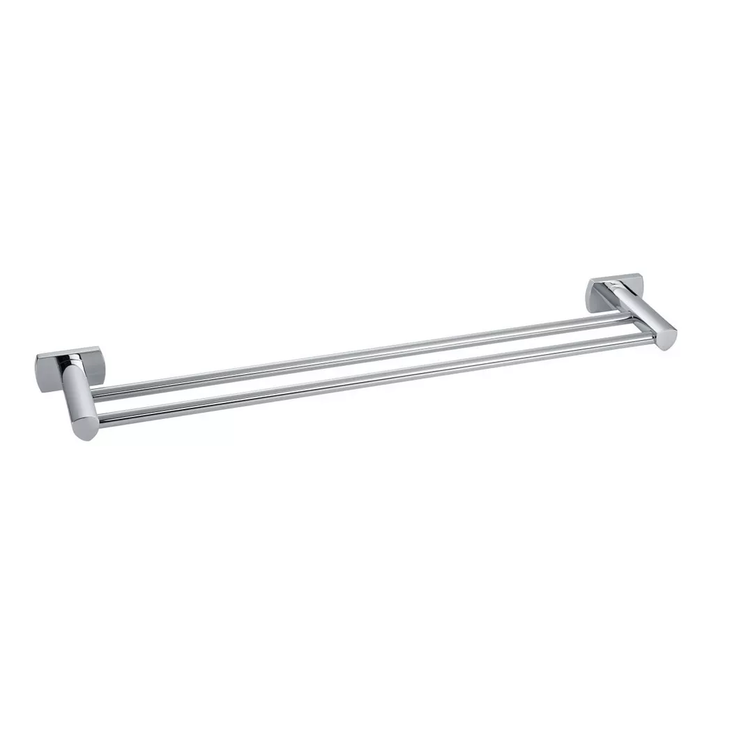 Diaqua - Porta asciugamanidoppio Biasca cromato, One Size, Cromo