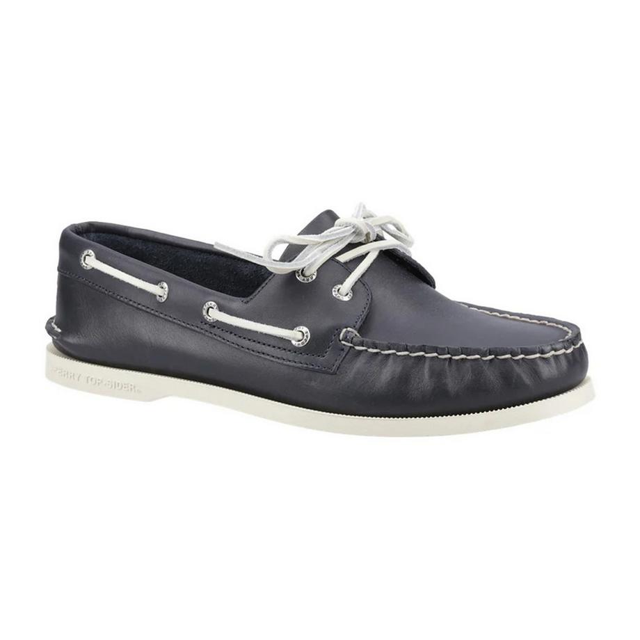 Authentic Bootsschuhe , Vollnarbenleder, 2 Ösen