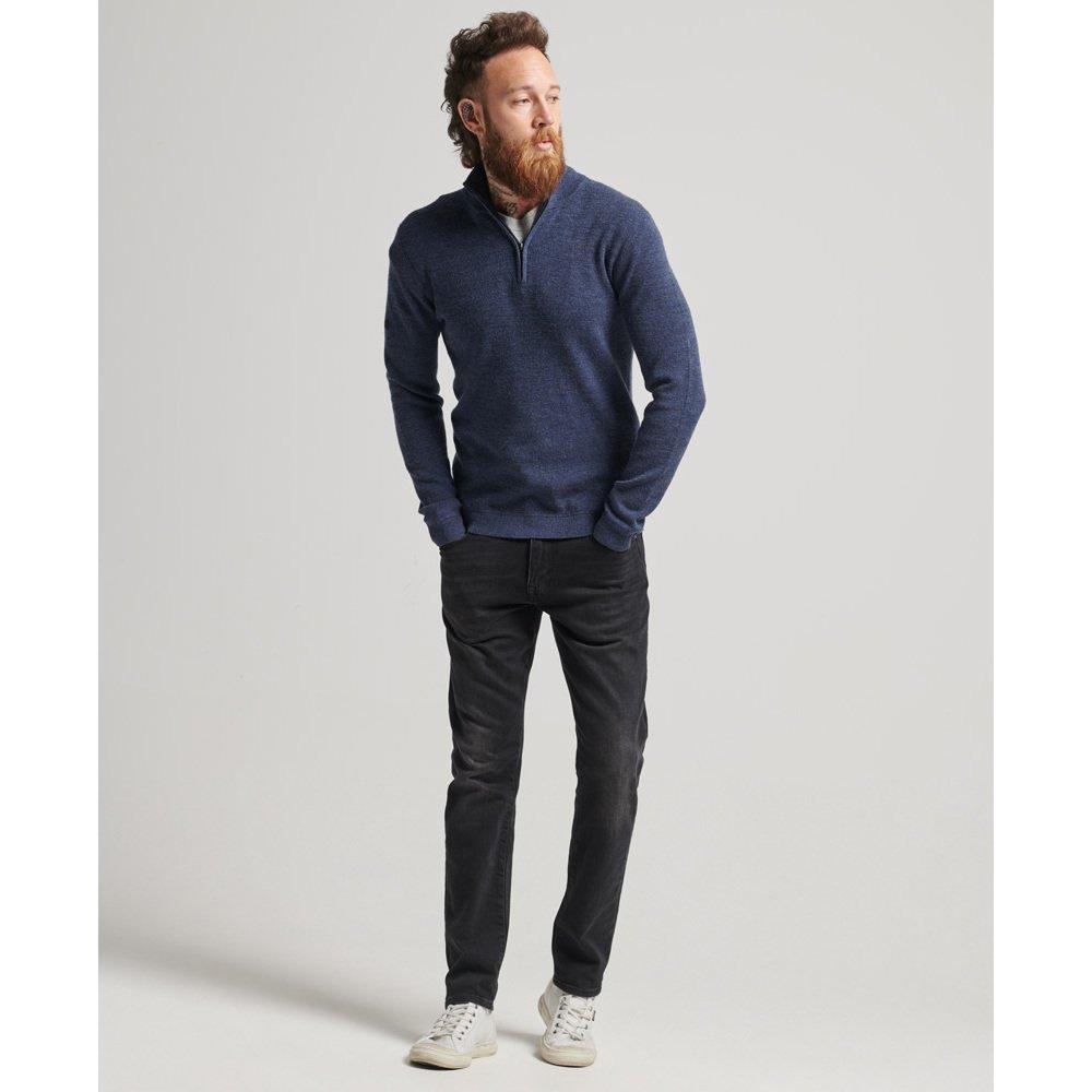 Superdry  halb-gezippter pullover au merinowolle uperdry 