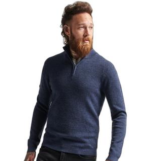 Superdry  halb-gezippter pullover au merinowolle uperdry 