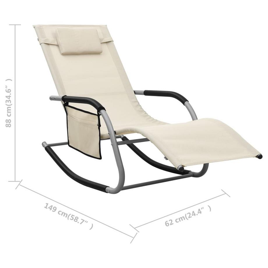 VidaXL Chaise longue tissu  