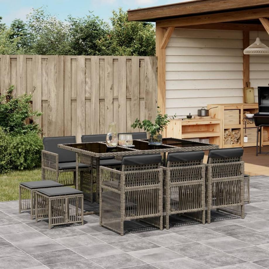 VidaXL set da pranzo da giardino Polirattan  