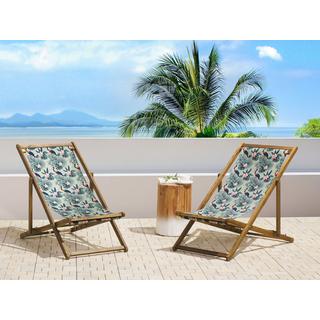 Beliani  Lot de 2 tissus de remplacement pour chaises longues en Polyester Moderne ANZIO/AVELLINO 