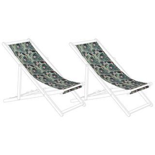 Beliani  Lot de 2 tissus de remplacement pour chaises longues en Polyester Moderne ANZIO/AVELLINO 