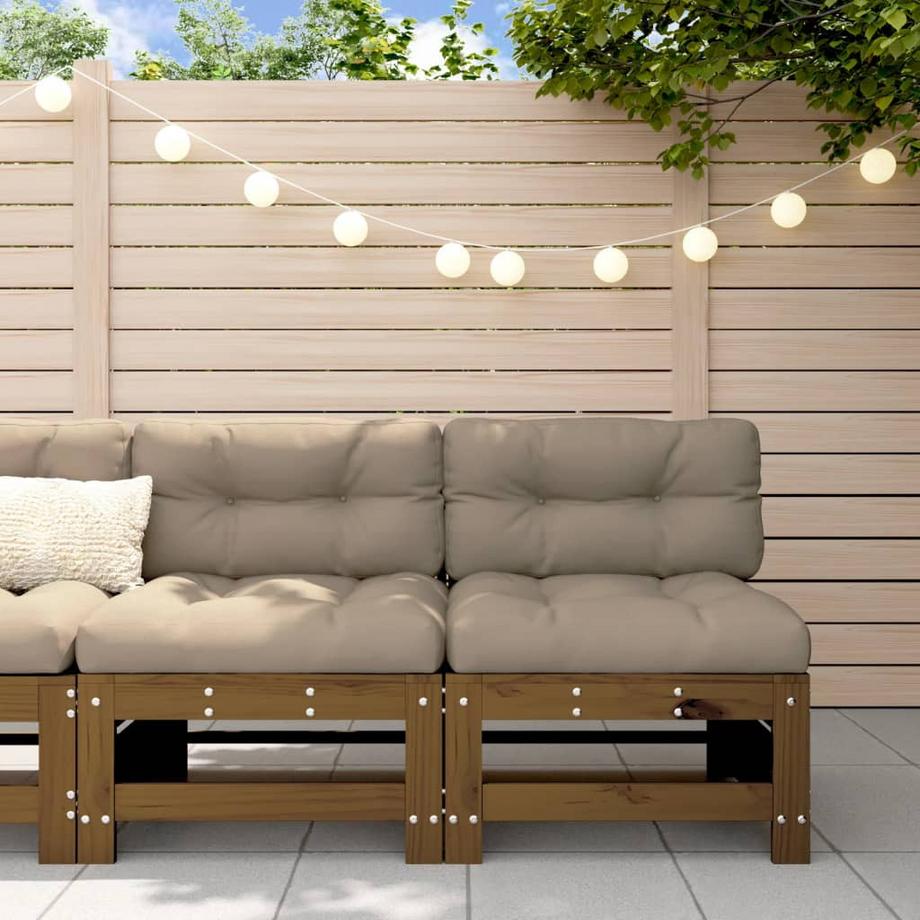 VidaXL Canapé central de jardin bois  