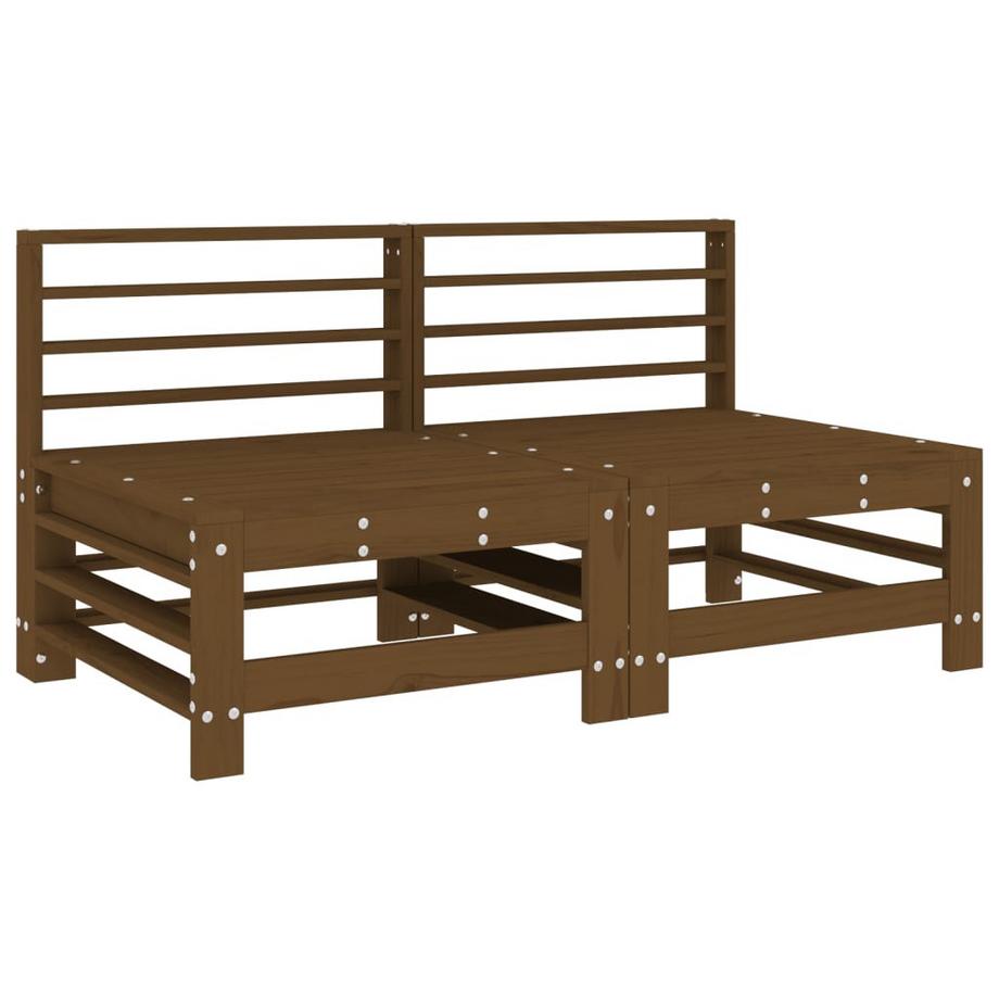 VidaXL Canapé central de jardin bois  