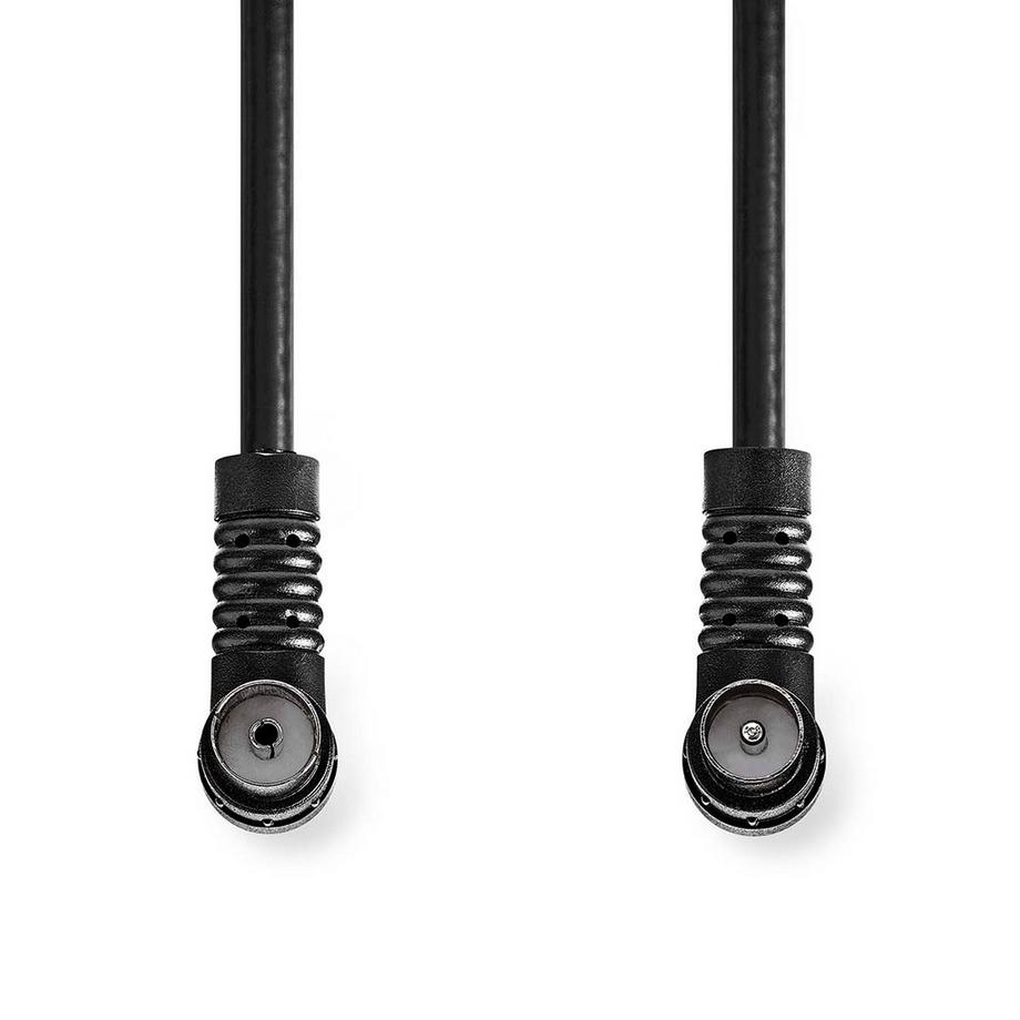 Nedis  Câble coaxial | IEC (Coax) mâle | IEC (Coax) femelle | Nickelé | 120 dB | 75 Ohm | Quatre blindages | 1,50 m | Rond | PVC | Noir | Etiquette 