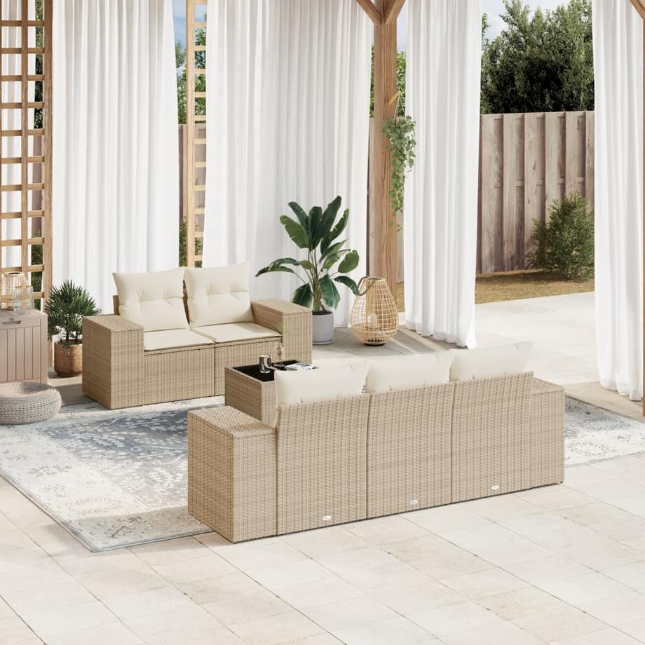 VidaXL Ensemble de canapés de jardin rotin synthétique  