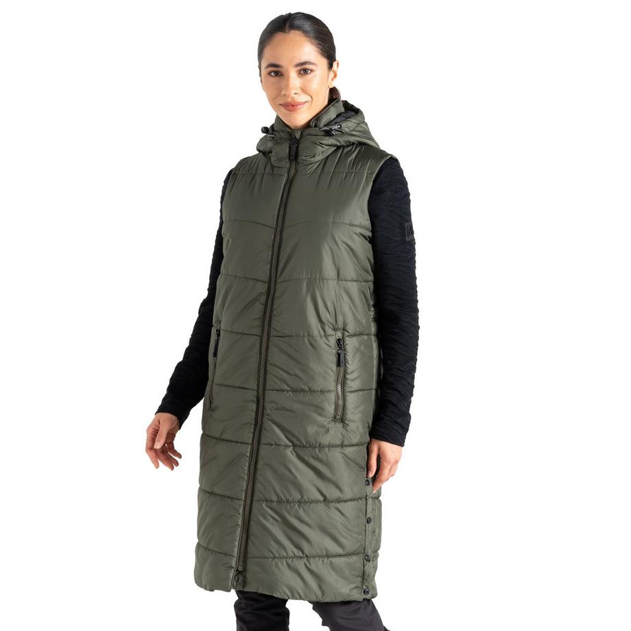 Dare 2B Distinguish Gilet lungo imbottito con cappuccio  
