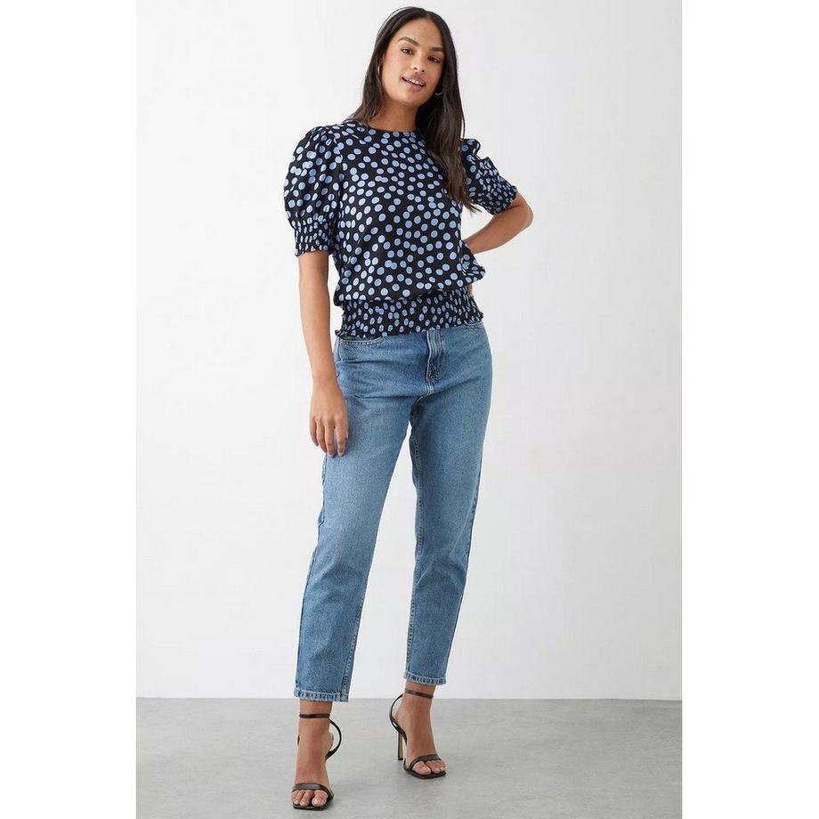 Dorothy Perkins Camicetta a Pois Orlo Arricciato  