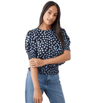 Bluse Geraffter Saum