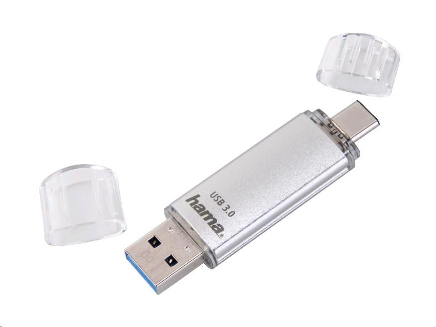 hama  USB-Stick C-Laeta - 256 GB, USB-C USB 3.1/USB 3.0, 70 MB/s, Silber 