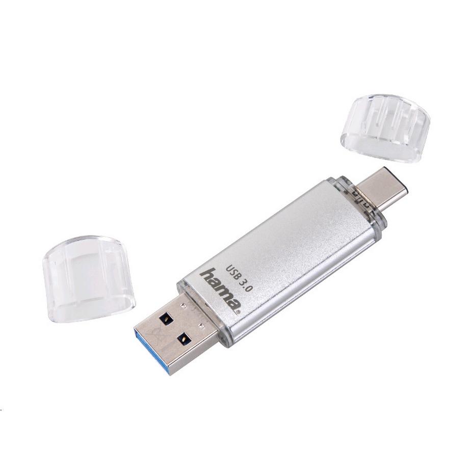 hama  Hama C-Laeta unità flash USB 256 GB USB Type-A / USB Type-C 3.2 Gen 1 (3.1 Gen 1) Argento 