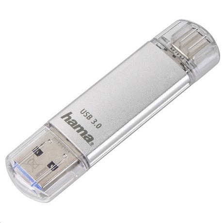 hama  USB-Stick C-Laeta - 256 GB, USB-C USB 3.1/USB 3.0, 70 MB/s, Silber 