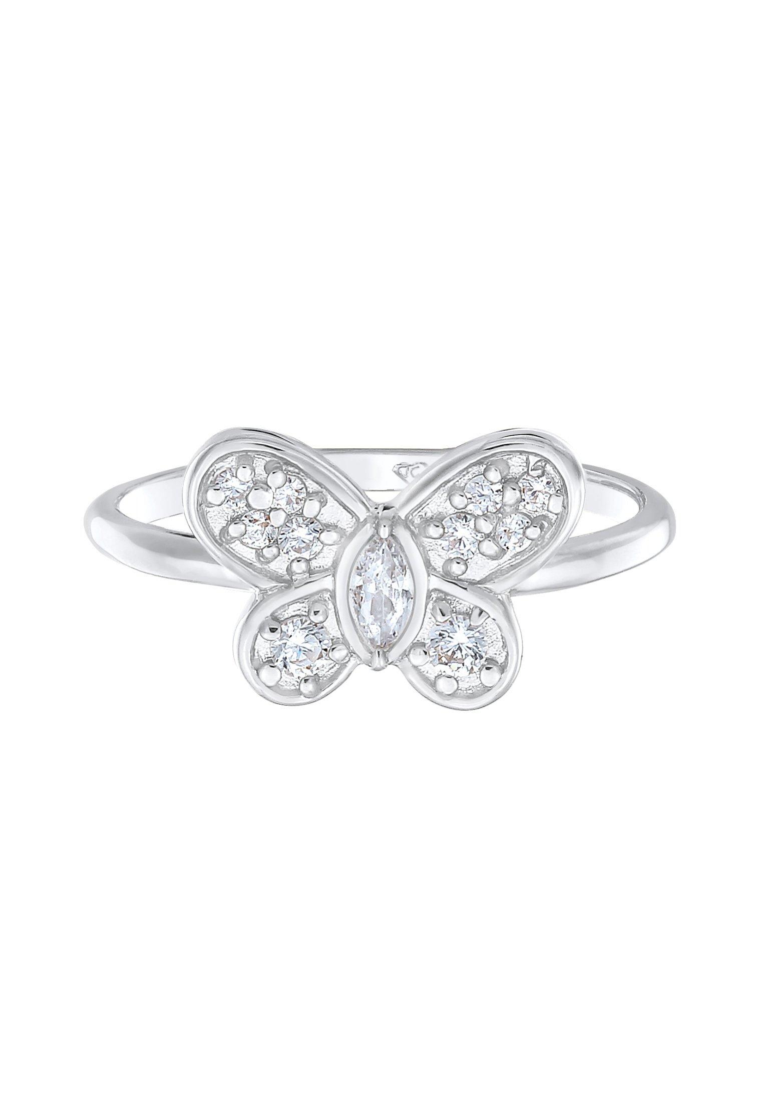 Elli  Bague Femmes Symbole Papillon Étincelant Avec Zirconium 