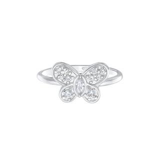 Elli  Bague Femmes Symbole Papillon Étincelant Avec Zirconium 