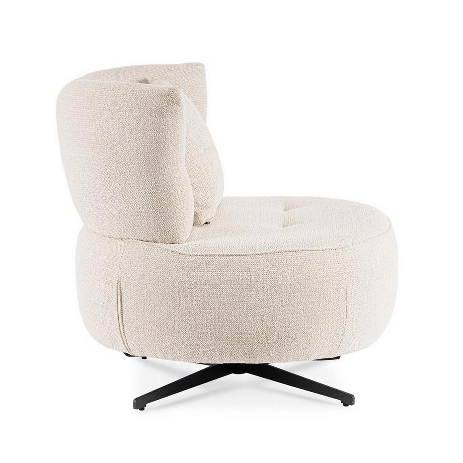 mutoni Fauteuil pivotant Gonnie écru  